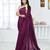 Burgundy  cotton saree with blouse piece
