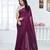 Burgundy  cotton saree with blouse piece