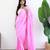 Pink  cotton saree with blouse piece