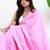 Pink  cotton saree with blouse piece