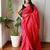 Pink women  cotton khadi saree
