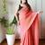 Peach  cotton khadi saree