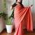 Peach  cotton khadi saree
