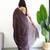 Brown solid  cotton woven saree