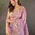 Purple purple embroidered tissue  sarees