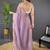 Purple purple embroidered tissue  sarees