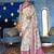 Green green & pink woven design zari banarasi saree