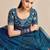 Blue bandhani sequinned  georgette bandhani saree