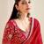 Red bandhani print sequinned  georgette bandhani saree
