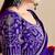Blue bandhani beads and stones  georgette bandhani saree