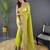 Lime lime green embroidered tissue  sarees