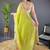 Lime lime green embroidered tissue  sarees