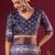 Violet women floral zari silk blend sungudi saree