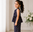 Blue cotton screen printed co-ord set for girl