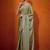 Olive embellished beads and stones organza saree