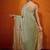 Olive embellished beads and stones organza saree