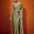 Olive embellished beads and stones organza saree