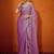 Mauve embellished beads and stones organza saree