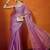 Mauve embellished beads and stones organza saree