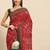 Red zari art silk bandhani saree