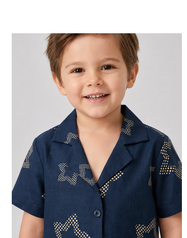Black cotton screen printed co-ord set for boy 4