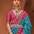 Blue ethnic motifs woven design zari silk blend banarasi saree