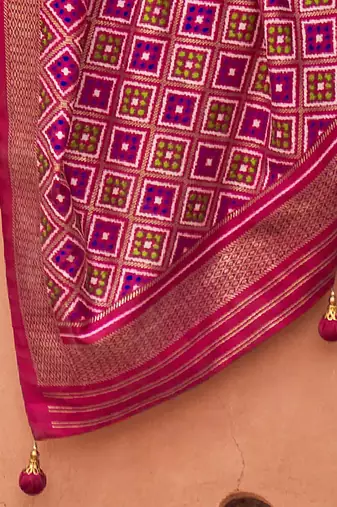 Blue ethnic motifs woven design zari silk blend banarasi saree