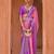 Pink pink & blue ethnic motifs woven design zari saree