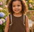 Brown cotton plain co-ord set for girl