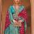 Pink pink & blue ethnic motifs woven design zari banarasi saree