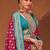 Pink pink & blue ethnic motifs woven design zari banarasi saree
