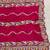 Magenta embellished floral mirror work  georgette designer saree