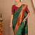 Green woven design zari silk blend paithani saree