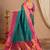 Teal woven design zari silk blend paithani saree