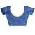 Navy blue striped sequinned poly georgette saree