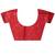 Red embellished sequinned saree with blouse piece