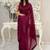 Burgundy embellished sequinned saree