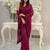 Burgundy embellished sequinned saree