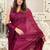 Burgundy embellished sequinned saree