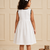 White cotton plain dress for girl