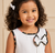 White cotton plain dress for girl