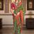 Green ethnic motifs printed zari patola celebrity saree