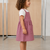 Pink cotton dots printed dress for girl