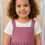 Pink cotton dots printed dress for girl