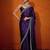 Purple embellished beads and stones satin saree