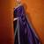 Purple embellished beads and stones satin saree