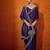 Purple embellished beads and stones satin saree