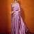 Mauve embellished beads and stones satin saree