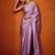 Mauve embellished beads and stones satin saree