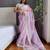 Lavender lavender floral embroidered organza saree